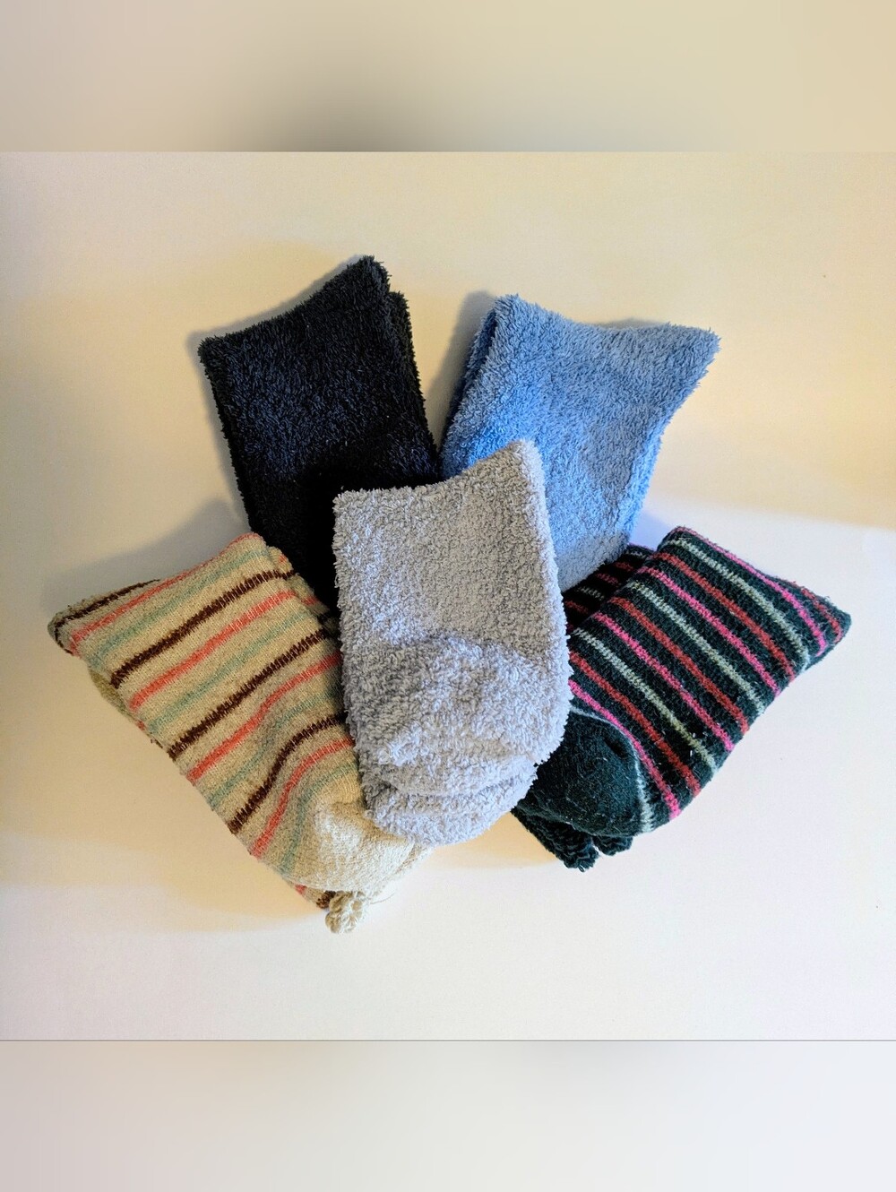 Socks Cozy Plush Woman's Bundle 5 Assorted Colors